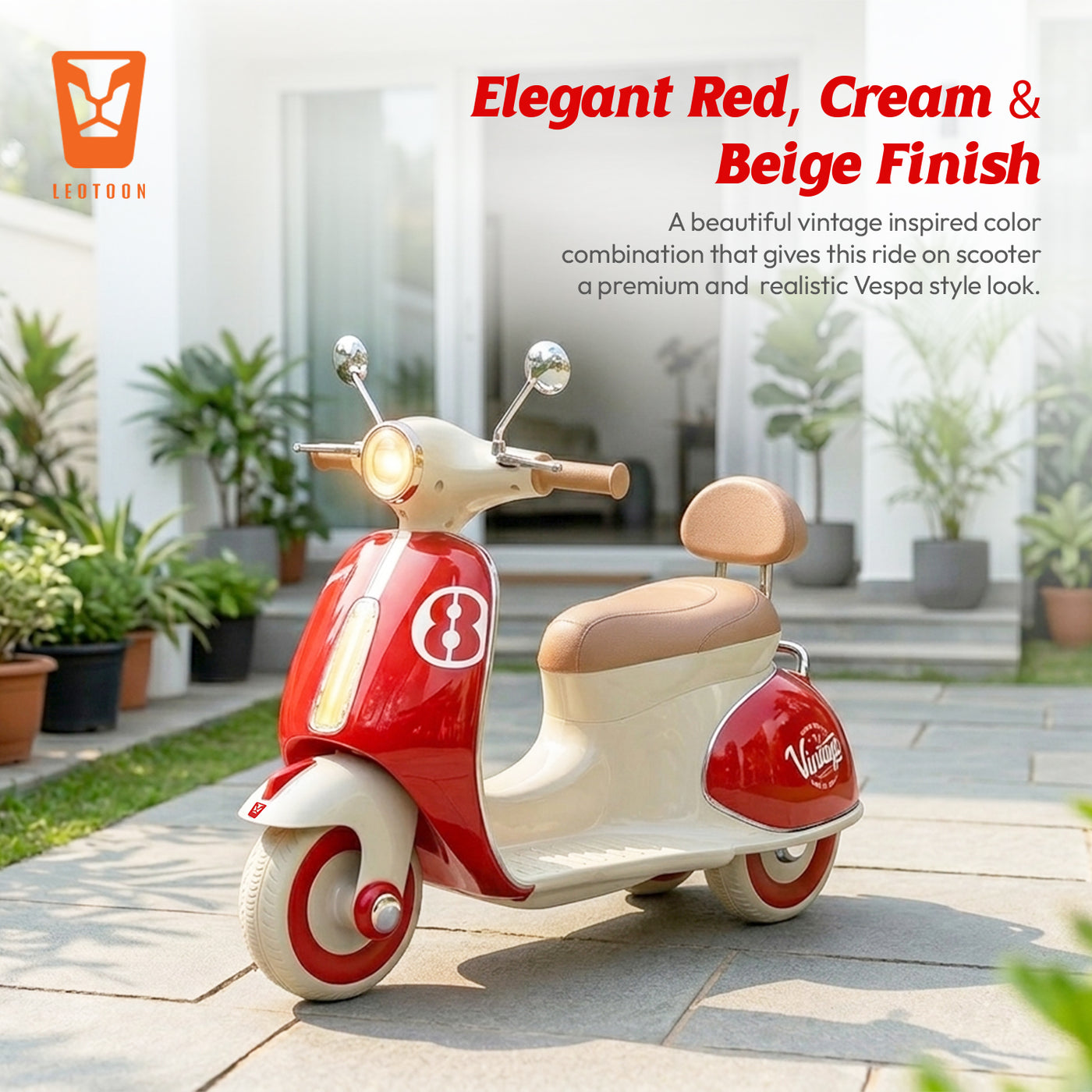 Leotoon Chutty Chutie Scooty-Red