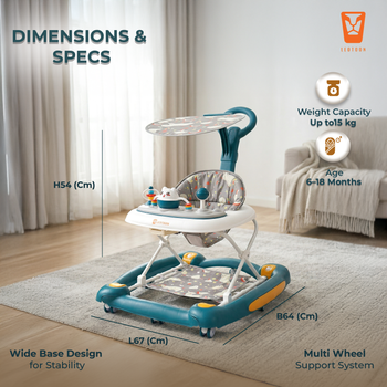 2-in-1 Celeste Baby Walker Cum Rocker